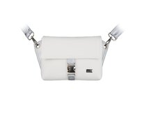 Crossbody kabelka/ledvinka ELVEE bílá, stříbrná Bílá, Small