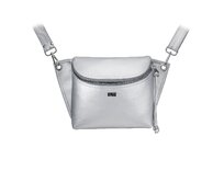 Crossbody ledvinka SALOME stříbrná Stříbrná, Medium