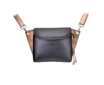 Crossbody ledvinka SALOME černá matná, hnědá metalíza Černá, Medium