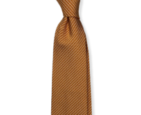 Oranžovobílá hedvábná kravata Premium Oranžová, Hedvábí