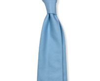 Světle modrá bavlněná kravata Premium Modrá, Bavlna