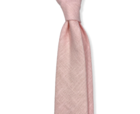 Růžová lněná kravata Premium Růžová, Len
