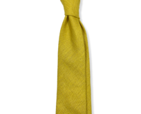 Okrová lněná kravata Premium Oranžová, Len