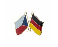 Ozdoba do klopy - vlajka ČR a Německo Zlatá