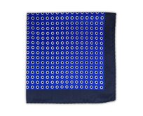 Modrý kapesníček do saka Dots s tmavými puntíky Modrá, Polyester