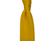 Žlutá pletená kravata Žlutá, Polyester