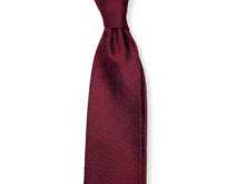 Červená hedvábná kravata se vzorem rybí kosti Premium Červená, Hedvábí
