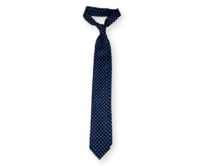 Tmavě modrá kravata Soft Silk s drobnými květy Modrá, Polyester