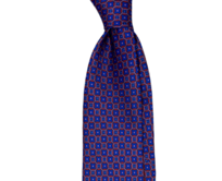 Tmavě fialová kravata Soft Silk Modrá, Polyester
