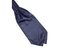 Pánský šátek Askot Soft Silk - Blue Dot Modrá, Polyester