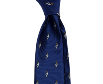 Tmavě modrá kravata s tučňáky Modrá, Polyester