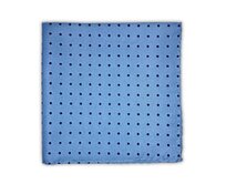 Světle modrý kapesníček do saka Dots s modrými puntíky Modrá, Polyester