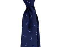 Tmavě modrá kravata s tenisovými raketami Modrá, Polyester