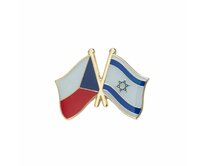Ozdoba do klopy - vlajka ČR a Izrael Zlatá