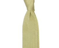Smetanová - ivory - pletená kravata Béžová, Polyester