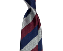 Trikolora proužkovaná kravata Modrá, Polyester