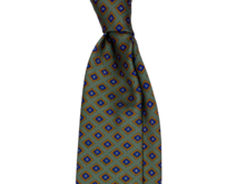 Staro-zelená kravata Soft Silk Modrá, Polyester