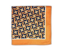 Oranžový kapesníček do saka Abstract Modrá, Polyester