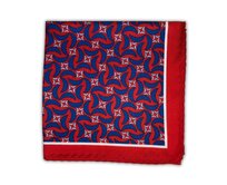 Červený kapesníček do saka Abstract Modrá, Polyester
