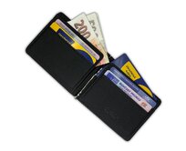 Pánská peněženka Flat IV - Black Černá, Umělá kůže