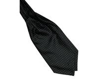 Pánský šátek Askot Jacquard - Black Dot Černá, Polyester