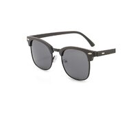 Pánské sluneční brýle Browline - Black & Black Matte Černá, Kov