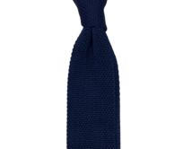 Tmavě modrá pletená kravata Modrá, Polyester