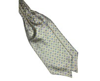 Pánský šátek Askot Jacquard - Beige Modrá, Polyester
