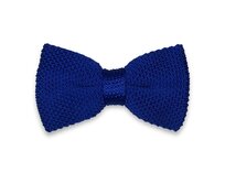 Pánský královsky modrý pletený motýlek Modrá, Polyester
