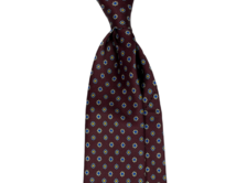 Tmavě vínová kravata Soft Silk Modrá, Polyester