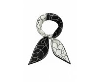 Kolem Krku Šátek černo-bílý s abstraktním vzorem