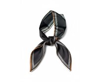 Kolem Krku Šátek černo-hnědý s pruhy