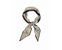 Kolem Krku Šátek černo-béžový s liniovým vzorem