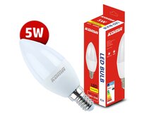 LED žárovka KOMA E14 5W, svíčka, 230V, 400lm, 30000h, 6500K studená bílá