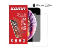 KOMA Ochranné tvrzené sklo pro iPhone 11 Pro, zaoblení 2.5 D, tvrdost 9H