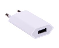 KOMA Napájecí adaptér ultra slim / nabíječka USB-A, 5W pro Apple iPhone (1A), bílá