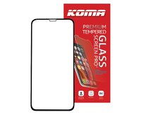 KOMA Tvrzené sklo Full Cover pro iPhone X / XS / 11 Pro, zaoblení 3D, tvrdost 9H
