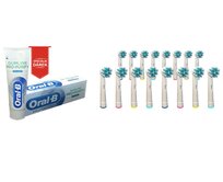 KOMA Sada 16 ks náhradních certifikovaných hlavic NK01 ke kartáčkům Braun Oral B Cross Action + DÁREK Zubní pasta ORAL-B