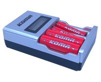 Nabíječka baterií KOMA NB28 s LCD displejem - 2x AA 2200 mAh, 2x AAA 800 mAh