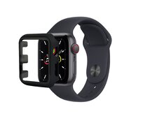 KOMA Ochranný kryt s tvrzeným sklem pro Apple Watch 44 mm (Series 4,5,6 a SE), černá