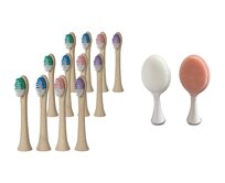 KOMA Sada 12 náhradních certifikovaných bambusových hlavic pro kartáčky Philips Sonicare HX6014 + DÁREK Čistící pleťové kartáčky