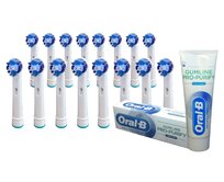 KOMA Sada 16 ks náhradních certifikovaných hlavic NK08 ke kartáčkům Braun Oral-B PRECISION CLEAN + DÁREK Zubní pasta ORAL-B