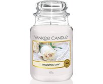 Yankee Candle vonná svíčka Classic ve skle velká Wedding Day 623 g Bílá