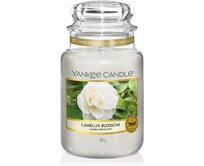 Yankee Candle vonná svíčka Classic ve skle velká Camellia Blossom 623 g Bílá