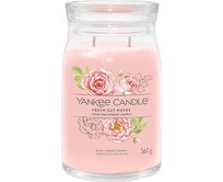 Yankee Candle vonná svíčka Signature ve skle velká Fresh Cut Roses 567g Růžová