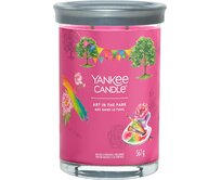 Yankee Candle vonná svíčka Signature Tumbler ve skle velká Art in the park 567g Fialová