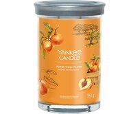 Yankee Candle vonná svíčka Signature Tumbler ve skle velká Farm Fresh Peach 567g Oranžová