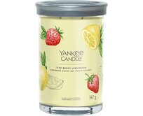 Yankee Candle vonná svíčka Signature Tumbler ve skle velká Iced Berry Lemonade 567g Žlutá