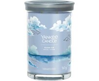 Yankee Candle vonná svíčka Signature Tumbler ve skle velká Ocean Air 567g Modrá