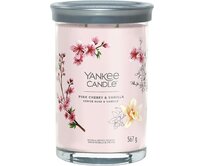 Yankee Candle vonná svíčka Signature Tumbler ve skle velká Pink Cherry & Vanilla 567g Růžová